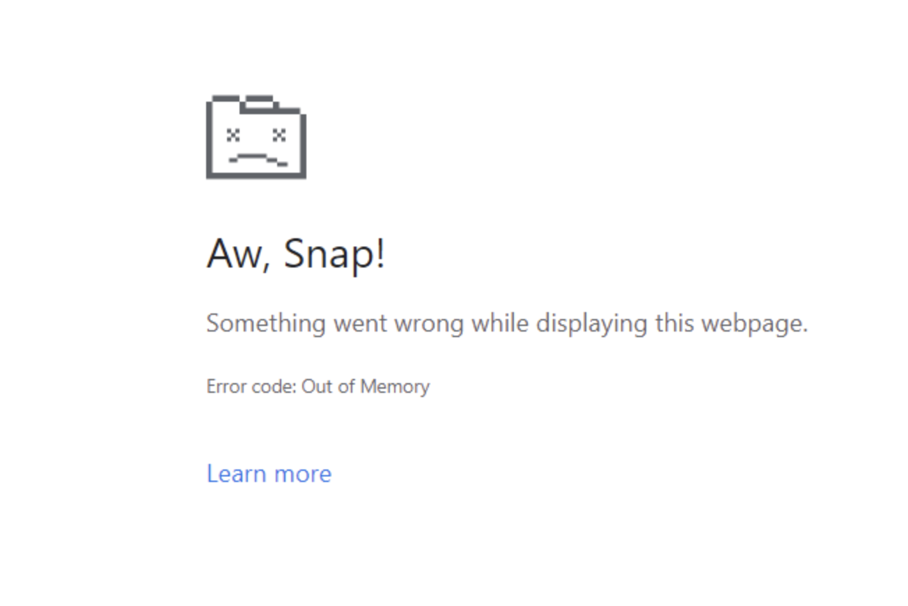 Screenshot of a Web Page with Memory Leak Screenshot of a Web Page with Memory Leak